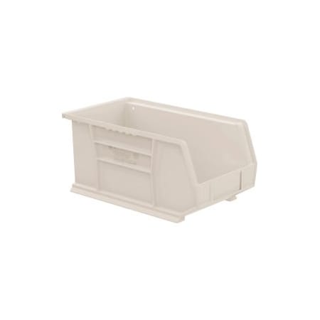 Akro-Mils Hang & Stack Storage Bin, Plastic, Stone, 7 in H, 8-1/4 in W, 14-3/4 in L, 12 PK 30240STONE